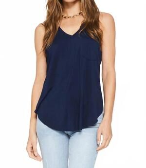 NEW ANOTHER LOVE baby esther pocket tank top in eclipse